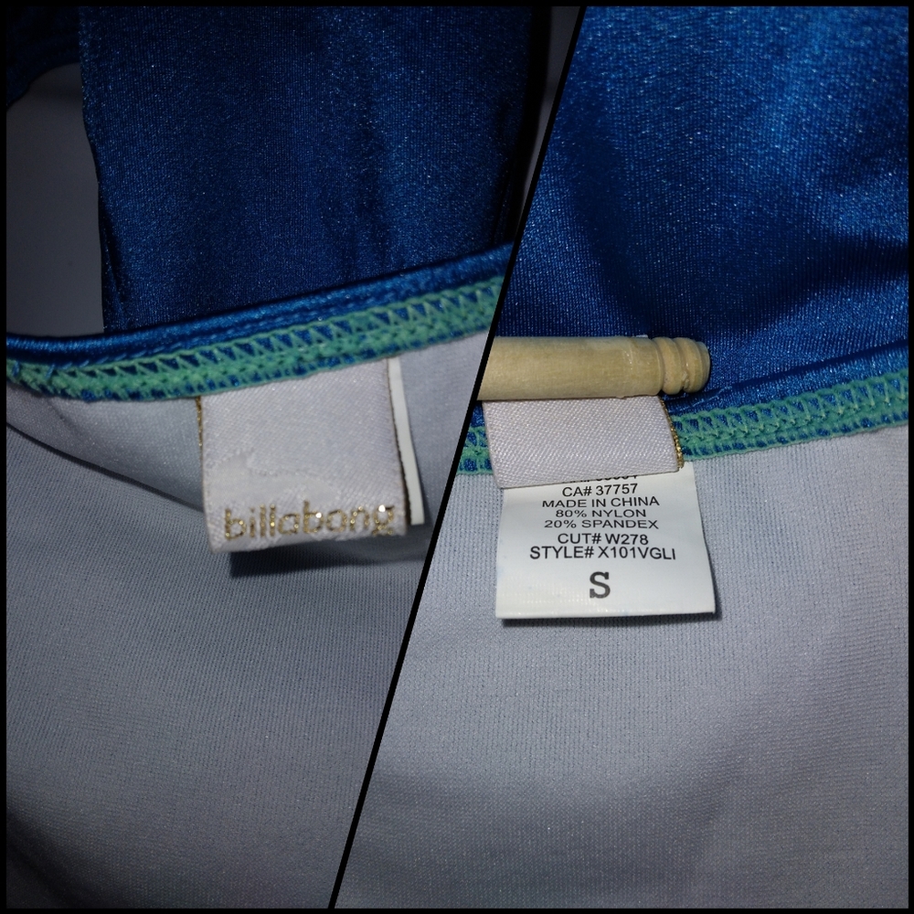 EUC Metallic Blue Billabong One Piece Cutout Swimsuit 🩱 - Picture 8 of 9